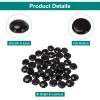 MECCANIXITY Glass Beads,36pcs Flat Glass Gemstone Black 0.44lbs (0.67-0.87") Glass Marbles Pebbles for Vase Fillers Aquarium Decor DIY Craft view 3