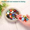 MECCANIXITY Glass Beads,36pcs Flat Glass Gemstone Black 0.44lbs (0.67-0.87") Glass Marbles Pebbles for Vase Fillers Aquarium Decor DIY Craft view 4