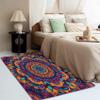 TANTANICAL Mandala Rug 4x6, Bohemian Rugs for Bedroom Living Room, India Area Rug, Mandala Decor, Indoor Floor Carpet, Washable Non Slip Stain Resistant view 3