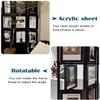 Blazea Wooden Room Divider with Picture Frame, Freestanding Room Partition Privacy Screen, 3 Hinged Panels for Store/Studio/Living Room/Restaurant(Natural) view 3