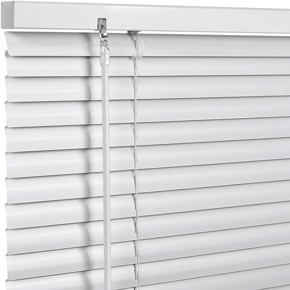 Cordless Aluminum Blinds Horizontal Window Blinds Venetian Windows Blinds Vinyl Mini Blinds Anti-UV Waterproof Light Adjustment Metal Blinds for Windows and Home 43" Wx 48" H