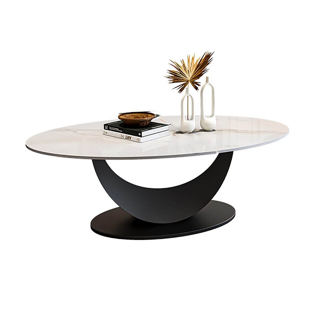 XTRYBHD Modern Cloud Coffee Table, Living Room Simple Coffee Table, Center Table, Metal End Table for Dining, Room, Bedroom, Office(White,47.2in/120cm)
