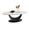 XTRYBHD Modern Cloud Coffee Table, Living Room Simple Coffee Table, Center Table, Metal End Table for Dining, Room, Bedroom, Office(White,47.2in/120cm) view 1