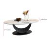 XTRYBHD Modern Cloud Coffee Table, Living Room Simple Coffee Table, Center Table, Metal End Table for Dining, Room, Bedroom, Office(White,47.2in/120cm) view 3