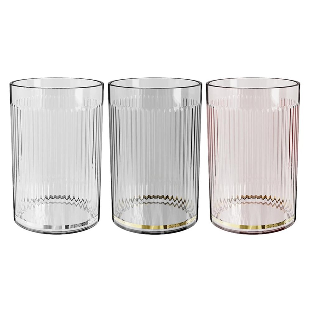 Cabilock 3pcs Versatile Toothbrush Cups Elegant Bathroom Mouthwash Water Cup Collection Multi-Purpose for Daily Use Safe Smooth Stylish Home Decor