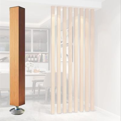Wood Slat Room Dividers Floor to Ceiling, 8 7 6 5 4 3 Feet Tall Wall Partition Screen Post for Office, Stairway, Lofts and Porch, Modern Living Room Decorative Panel(1 Pack,240cm/94.4in/7.87ft)