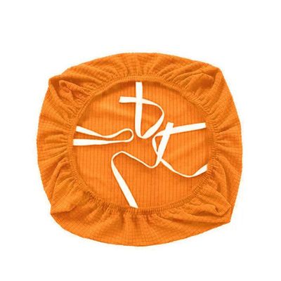 SWJ-swjssb Stretch Chair Seat Covers,Corduroy Office Chair Protector Cover, Washable Elastic Stool Cover Luxurious Fabric for Round and Square Stool Chair Slipcover(Orange,L (40-50CM))