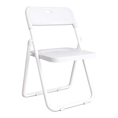 LLZJDDPLY Plastic Folding Chair, Indoor Outdoor Portable Stackable Commercial Seat with Steel Frame 200lb. Capacity for Events Office Wedding Party Picnic Kitchen Dining(White)