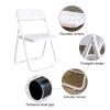 LLZJDDPLY Plastic Folding Chair, Indoor Outdoor Portable Stackable Commercial Seat with Steel Frame 200lb. Capacity for Events Office Wedding Party Picnic Kitchen Dining(White) view 4