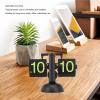 Gavigain Exquisite Workmanship Vintage Digital Flip Clock, European Digital Flip Table Clock for Home Living Room 304 Stainless Steel Mechanical Clock (Black Frame Green Number) view 4
