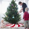 Udtjkl Red Christmas Tree Skirt Sweet Candy Cane Christmastree Mat Red and White Ornaments for Indoor Outdoor Home Office Decoration(120cm) view 3
