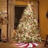 Udtjkl Red Christmas Tree Skirt Sweet Candy Cane Christmastree Mat Red and White Ornaments for Indoor Outdoor Home Office Decoration(120cm) view 4