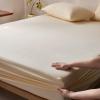 FCLDESHOP Deep Pockets,Soft and Comfortable Pure Cotton Mattress Cover Deep Pocket, Bedroom Solid Color Washed Cotton Box Spring Bed Cover,White,180 * 200cm (71 X 79inch) view 1