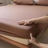 FCLDESHOP Deep Pockets,Soft and Comfortable Pure Cotton Mattress Cover Deep Pocket, Bedroom Solid Color Washed Cotton Box Spring Bed Cover,White,180 * 200cm (71 X 79inch) view 2