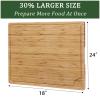 GOCAPTAIN Extra Large Bamboo Wood Cutting Board with Groove - 24 x 18 inches view 2