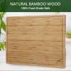 GOCAPTAIN Extra Large Bamboo Wood Cutting Board with Groove - 24 x 18 inches view 4