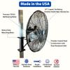 Cool Breeze Boat Dock Fan Mount No Drill Easy Install, UV-Resistant, Rust-Free & UV-Resistant, Marine-Grade Hardware Made in USA- Fits a 2" Square Post view 2