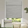 MiLin No Tools No Drill Cordless Roman Shades Privacy Linen Blackout Roman Window Natural Linen Fabric Blinds for Windows Treatment Bedroom Kitchen Living Room (Ash Gray, 22 1/2" W x 72" H) view 1