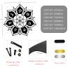 Seven Chakra Metal Wall Art, Chakra Metal Decor, Mandala Decoration, OM Wall Art, Yoga Meditation Zen Room Bedroom Decor (24"x24" | 60x60cm, Gold) view 4