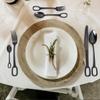 ONUIFIKE Silverware Set, 6/24/36/48/60/72 Pieces Creative Tableware 304 Stainless Steel Spoon Ring Hotel Home Steak Knife And Fork Spoon Hanging Hole Fork Tea Spoon, Home Cutlery Flatware Set(Silver, view 4