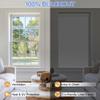 BERISSA Blackout Linen Fabric Roller Blinds with Cassette Valance, Room Darkening Window Shades Pull Down, Thermal Insulation (24.5"W x 64"H) White view 4
