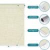 BERISSA Blackout Roller Shades for Windows, Cordless Linen Fabric Roller Blinds with Cassette Valance Room Darkening Window Roller Shades Pull Down,Thermal Insulation Custom Shades(24.5"W x 64"H)Beige view 2