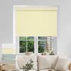 BERISSA Blackout Roller Shades for Windows, Cordless Linen Fabric Roller Blinds with Cassette Valance Room Darkening Window Roller Shades Pull Down,Thermal Insulation Custom Shades(24.5"W x 64"H)Beige view 3