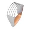 Dough Blender Stainless Steel Material Pastry Cutter With 5 Stainless Steel Blades Can Make More Crisp Bread Crust (Wood Color) view 4