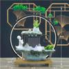 Tabletop Fountain Indoor Tabletop Fountain Zen Home Circulating Water Fountain Ceramic Creative Entrance Humidifier with LED Light Ring Ornaments Indoor Fountain Tabletop view 2