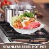 Alipis Korean Ramen Pot Handles Stainless Steel Hot Pot for Seafood Soups and Noodles Dual-handle Design Easy to Clean for Family Gatherings and Picnics view 3
