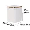 SABALON Kitchen Trash Can Desktop Trash Can Can Be Wall-Mounted Wall-Mounted Mini Cute with Cover Home Living Room Kitchen Garbage Storage Bin Bathroom Trash Can(B) view 2
