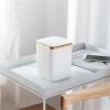 SABALON Kitchen Trash Can Desktop Trash Can Can Be Wall-Mounted Wall-Mounted Mini Cute with Cover Home Living Room Kitchen Garbage Storage Bin Bathroom Trash Can(B) view 3