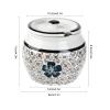 600ml Ceramic Spice Jar, Kitchen Canister Ceramic Food Storage Jar with Airtight Lid for Coffee Tea Salt Cereal Blue view 2