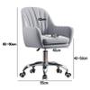 Ergonomic Office Desk Chair, 360 Swivel Chair with Lumbar Support, Computer Chair with Backrest, Velvet Upholstered, Adjustable Height (Dark Green) view 2