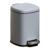 YUXING1205 Trash Can Stainless Steel Step Trash Can, Round Metal Garbage Bin with Foot Pedal, Removable Inner Bucket and Handle for Living Room, Bedroom, Bathroom Kitchen Trash Can(Gris,25L) view 1