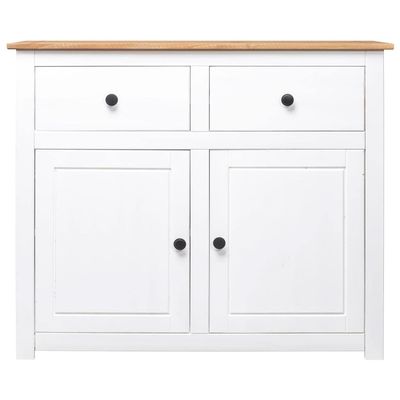 SYXUYP Sideboard White,Corridor Cabinets,Media Cabinet,Accent Cabinet,Industrial Stely,Freestanding Cabinet,Shoe Cabinet,for Dining Room,Bedroom,Hallway,36.6"x15.7"x31.5" Solid Pinewood Panama Range