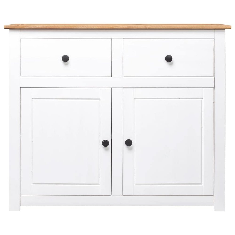 SYXUYP Sideboard White,Corridor Cabinets,Media Cabinet,Accent Cabinet,Industrial Stely,Freestanding Cabinet,Shoe Cabinet,for Dining Room,Bedroom,Hallway,36.6"x15.7"x31.5" Solid Pinewood Panama Range