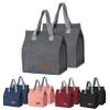 2pcs Grey Lunch Bag Insulated, Lunch Box Bag, Reusable Lunch Tote Bag, Lunch Box Container Bag Insulated for Women, Men, Work, Office, Travel view 1