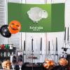Jyyau Eid Al-Adha Banner Decorations Backdrop Photography Background 71 * 35 Inches Yard Outdoor Welcome Poster Sign for Party Supplies Holiday, Black view 2