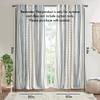 Anwick 100% Cotton Single Panel Curtain Tufted Chenille Stripe Geometric Print Mid-Century Look Rod Pocket Top Drape for Living Room, Privacy Window Treatment for Bedroom (Ivory+Navy, 84"x50") view 2