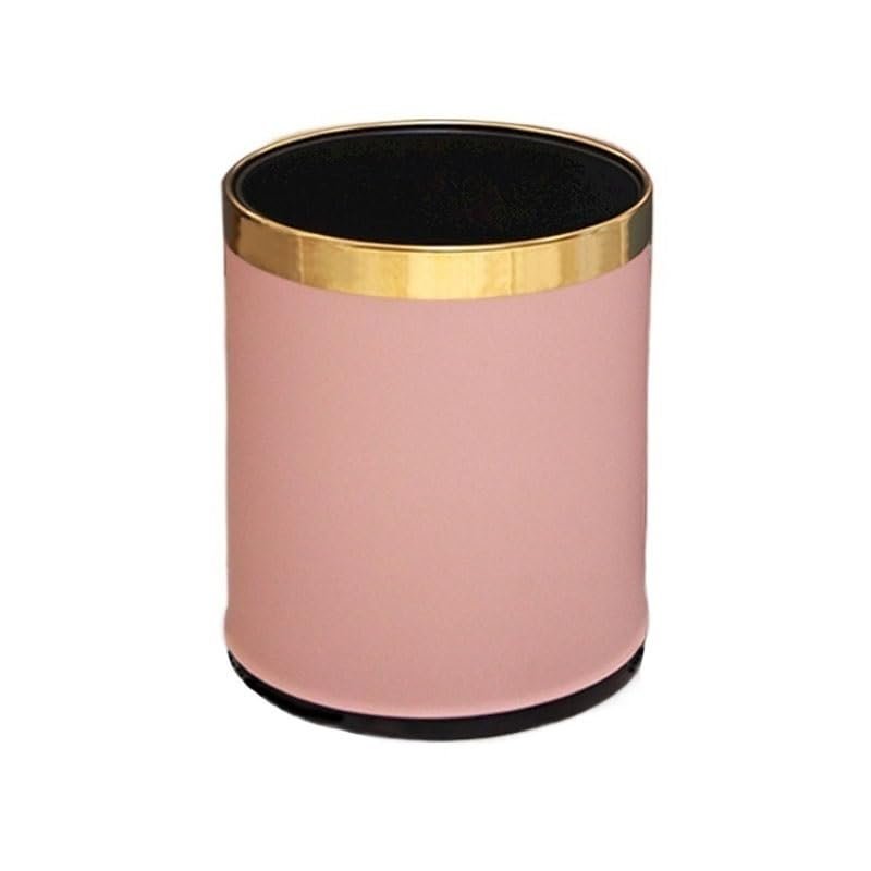 SABALON Kitchen Trash Can Trash Can Home Living Room Kitchen Large Uncovered Metal Modern Toilet Bathroom Double-Layer Trash Can Bathroom Trash Can(A)
