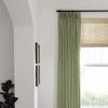 TWOPAGES Olive Pinch Pleated Drape 84 Inch Length Linen Blackout Curtain for Bedroom, Full Light Blocking Thermal Insulated Curtain Window Treatment (1 Panel, W26 x L84) view 2