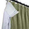 TWOPAGES Olive Pinch Pleated Drape 84 Inch Length Linen Blackout Curtain for Bedroom, Full Light Blocking Thermal Insulated Curtain Window Treatment (1 Panel, W26 x L84) view 3