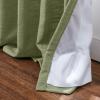 TWOPAGES Olive Pinch Pleated Drape 84 Inch Length Linen Blackout Curtain for Bedroom, Full Light Blocking Thermal Insulated Curtain Window Treatment (1 Panel, W26 x L84) view 4