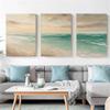 100% hand-painted oil painting minimalist neutral oil painting hand-painted landscape oil painting office corridor decoration,Unstretched,Frameless,3Pcs,(137x102cm)54x40 view 1