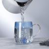 BLIXUANKI High borosilicate glass single-layer cup gradient couple warm heart cup with creative love milk juice cup breakfast cup, 400ml view 3