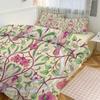 MSSHUKYTT Rustic Mid Century Boho Art Full Size Comforter Cover Sets 3 Piece,Abstract William Morris Spring Florals Green Leaf Bird Duvet Cover Set 2 Pillowcases(No Insert) view 1