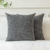 a moment Set of 2 Black Linen Decorative Throw Pillow Covers 18 x 18 Farmhouse Pillow Covers with Cross for Couch Sofa Bed Living Room Home Decor view 1