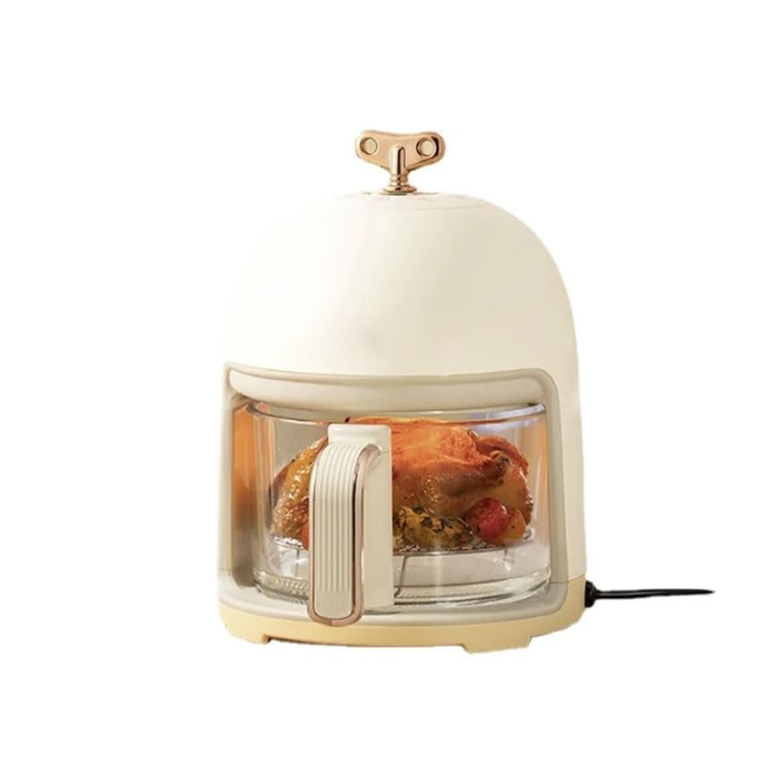 HomeLoft Basics Multi-Functional Visible Glass Air Fryer 220V, 12.2 *7.87*10.03 in, White