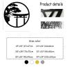 Metal Wall Decor, Japanese Wall Art, Japanese Metal Wall Decor, Bonsai Tree Metal Art, Metal Tree Wall Decor, Decorative Metal Tree Living Room Decor, Bedroom Wall Decor (Black, 28"x28"|70x70cm) view 4